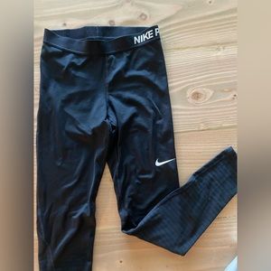 Nike pro women’s full length running tights, dri-fit, size medium